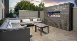 Patio Seating with Fireplace
