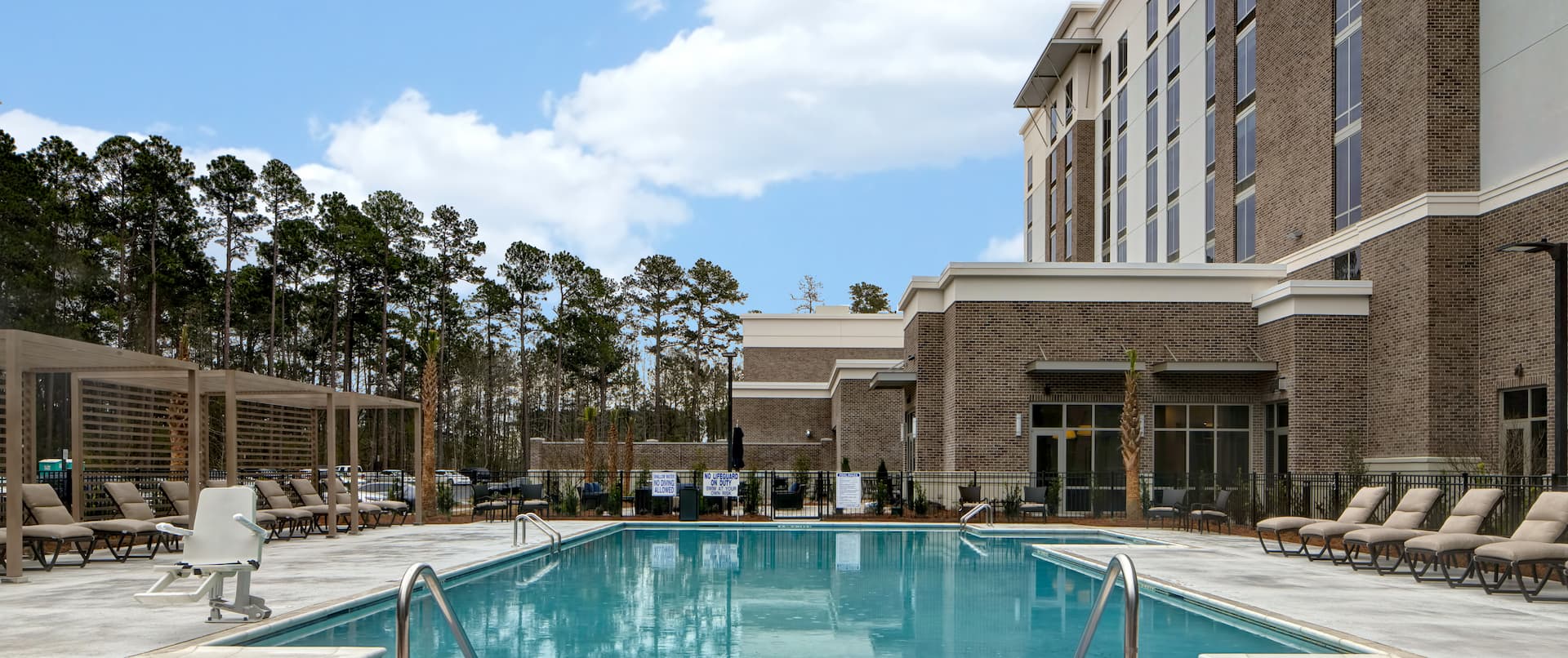 exterior pool and building