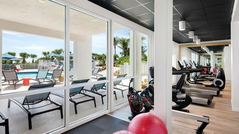 Fitness Center with rowing machines