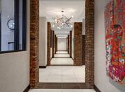 hotel hallways with art