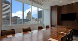 meeting space in boardroom style