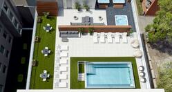 Aerial View of Outdoor Pool Area