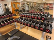 Free Weights, Weight Machines, and Mirrored Wall in LivingWell Gym