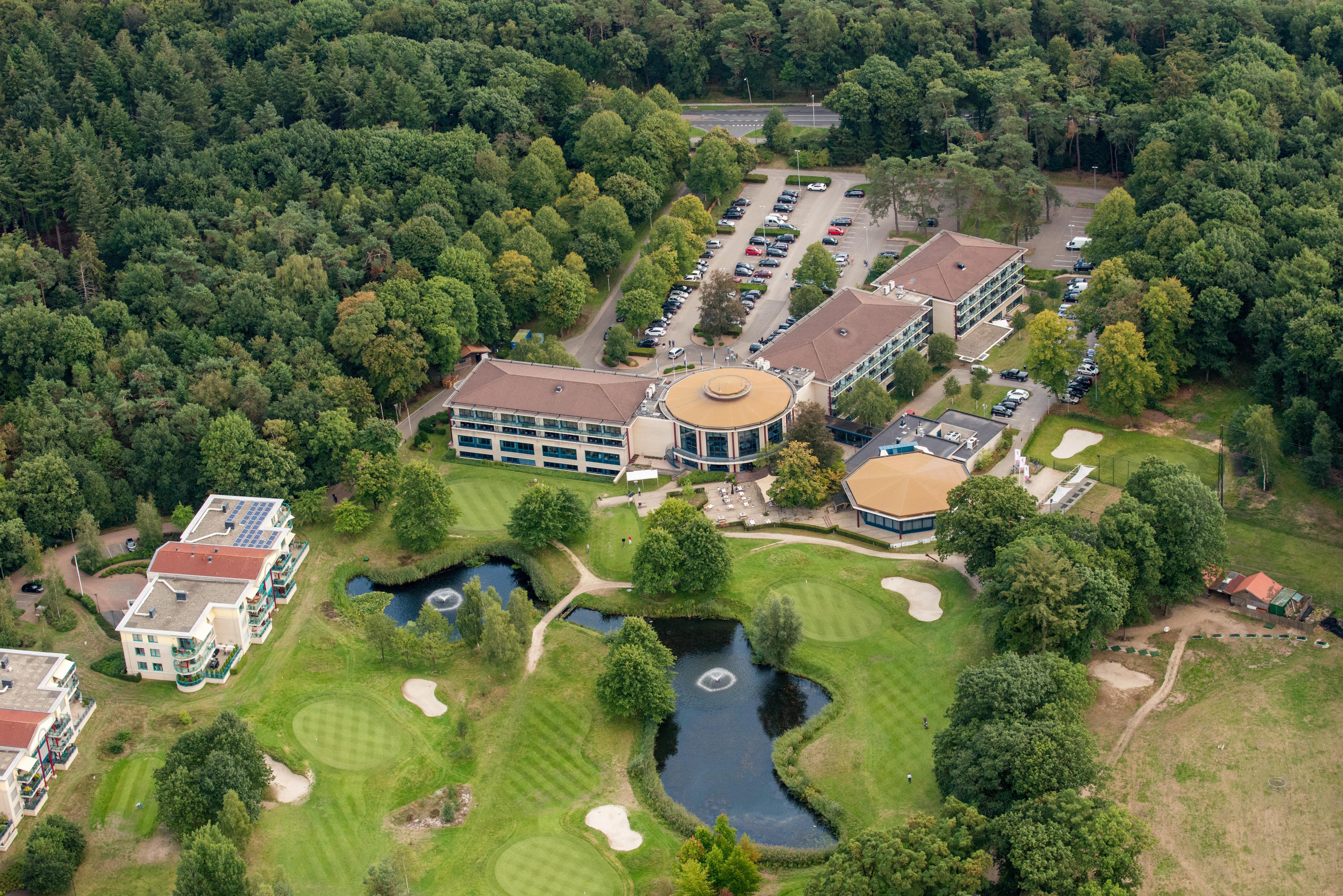 Aerial View of Hotel and Golf Course