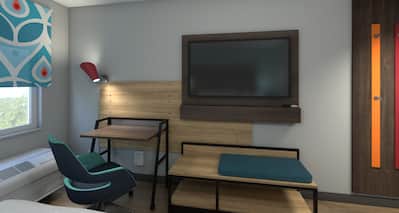 In-Room Desk and TV