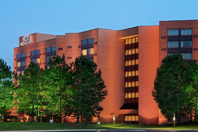 Exterior of Hotel at Dusk