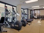 DoubleTree Hotel Fitness Center with Elliptical Machines, Treadmills, and Dumbbells