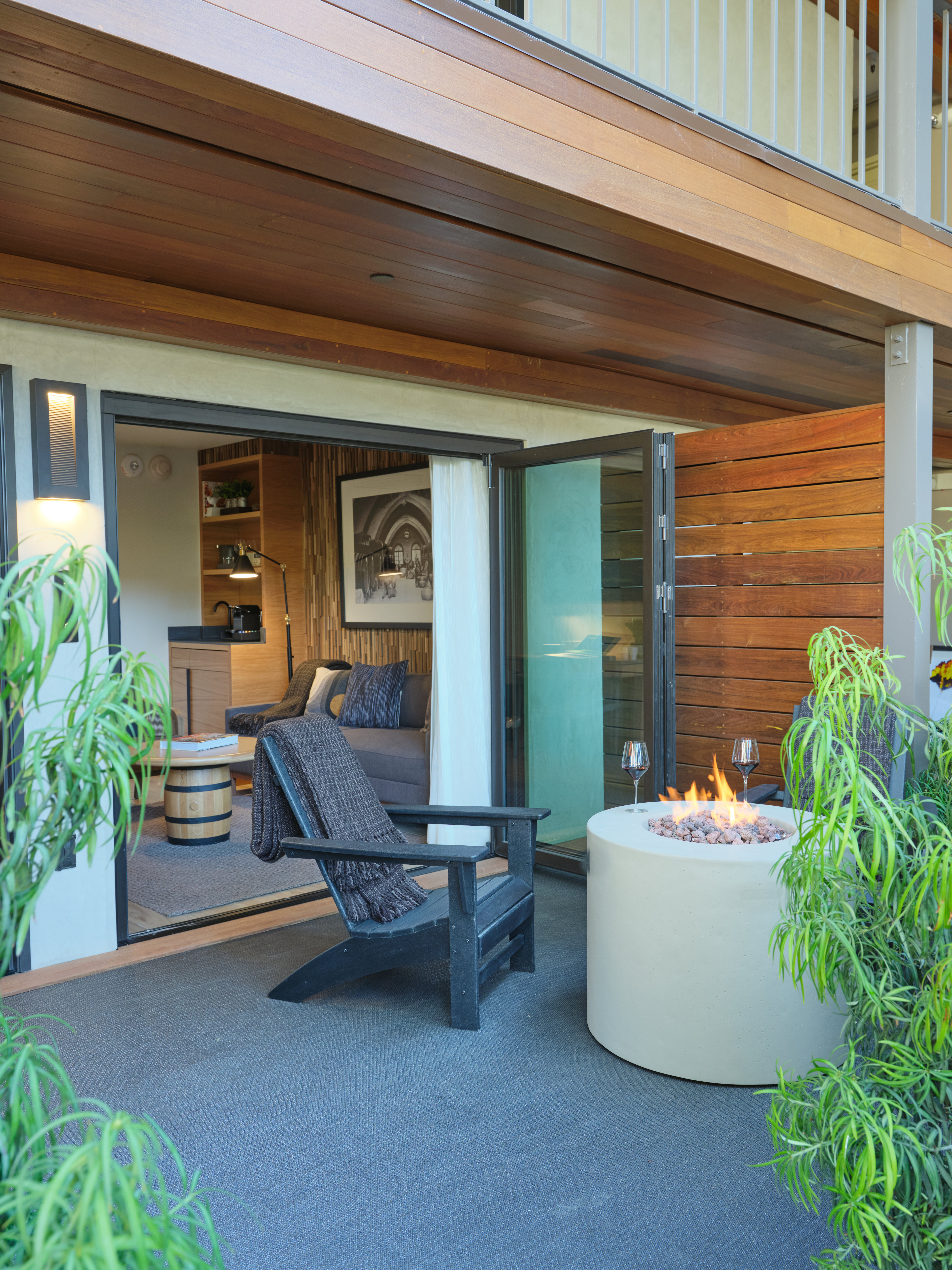 Suite Patio With Firepit