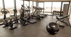 Fitness Center with Treadmills, Cross-Trainer, Cycle Machines, Gym Ball, Weight Bench and Dumbbell Rack