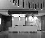 フロントデスクのレセプションエリア