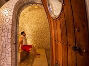 Person using Sauna in Spa