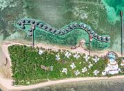 Top Down Aerial view of Islet layout of Hotel Properties