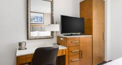Desk and HDTV in Guest Room