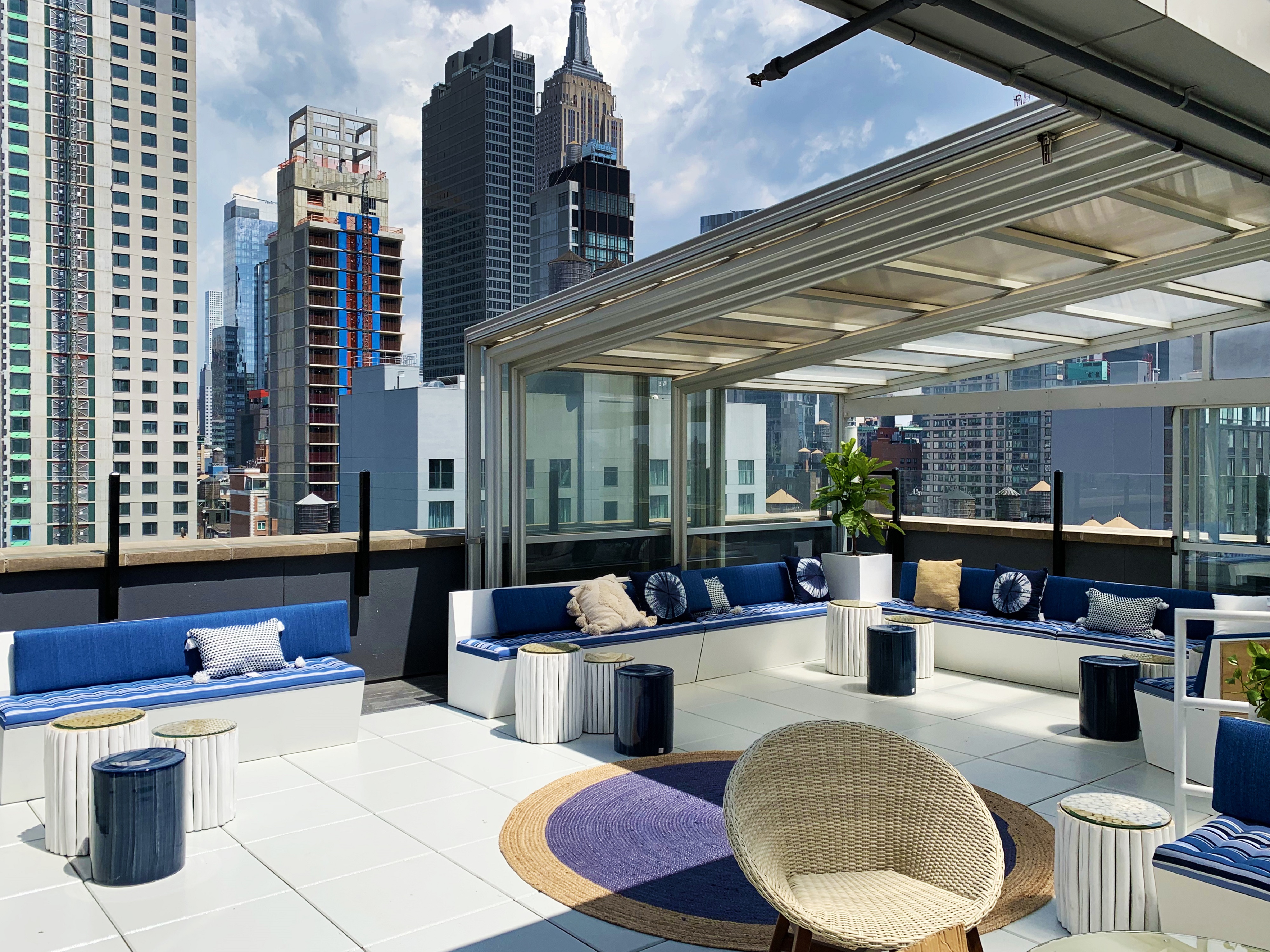 Sandbar Rooftop Bar seating space