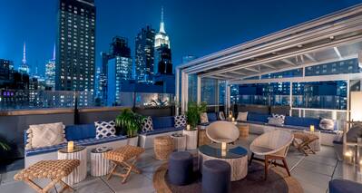 Terrace at Sandbar Rooftop with City View
