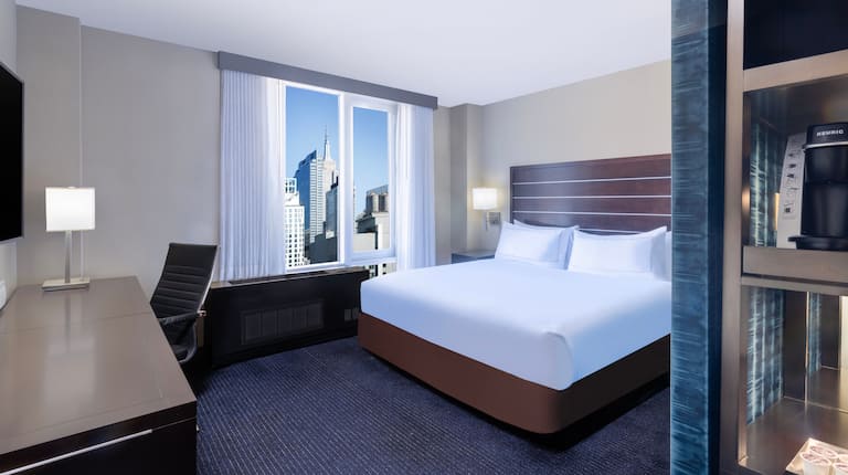 King Guest Bedroom with New York City View