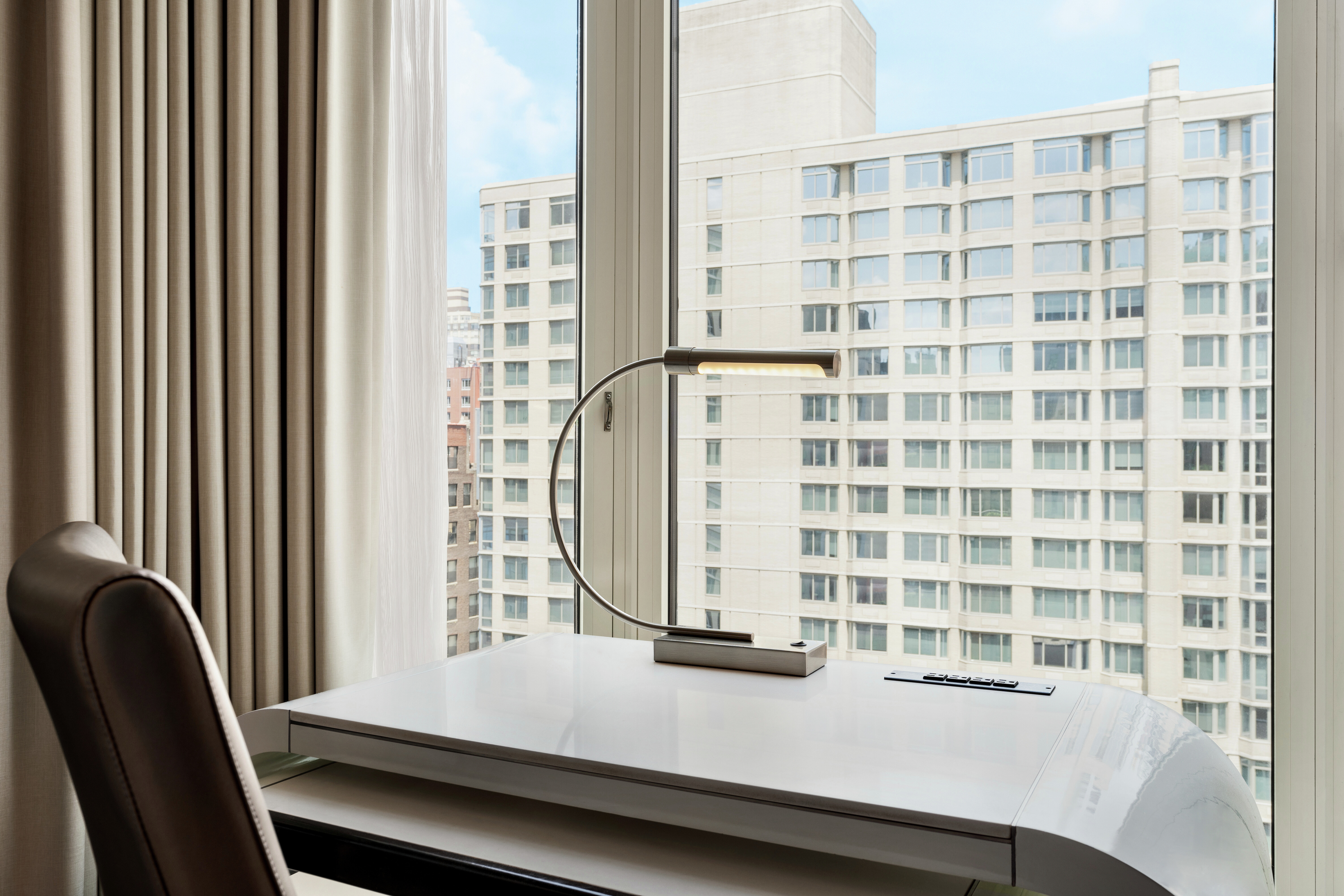 Enjoy amazing views of midtown Manhattan from your guestroom. 