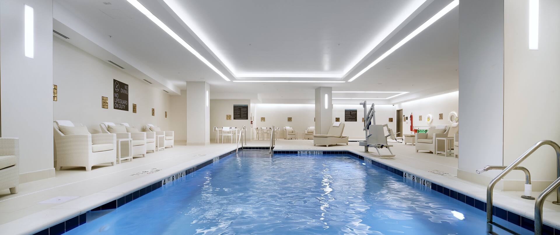 Indoor Pool with Deck Seating