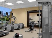Fitness center with exercise machines