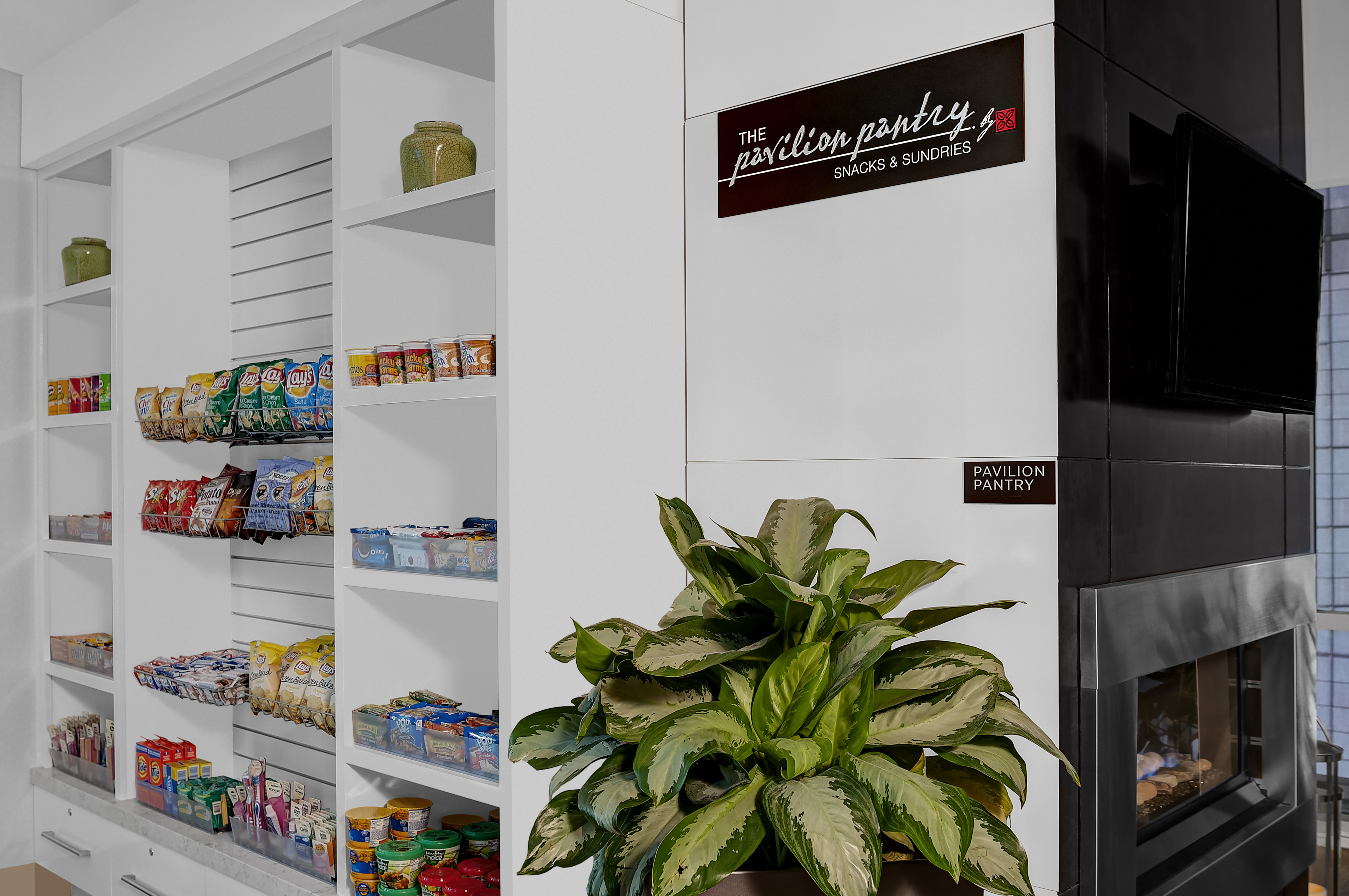 Pavilion Pantry with food on shelves
