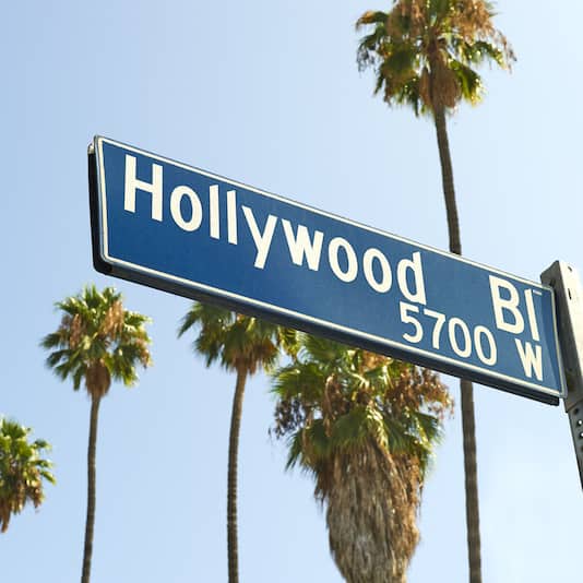 Hollywood Boulevard street sign