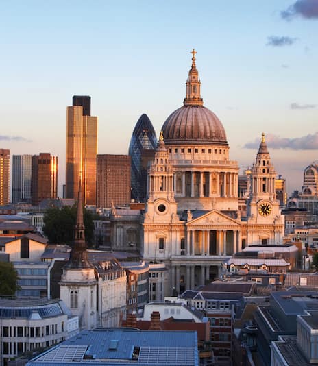 St. Pauls Cathedral And London Cityscape At Dusk