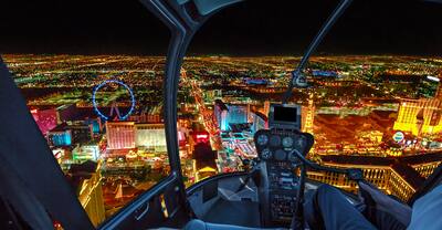 Helicopter ride over the Las Vegas skyline