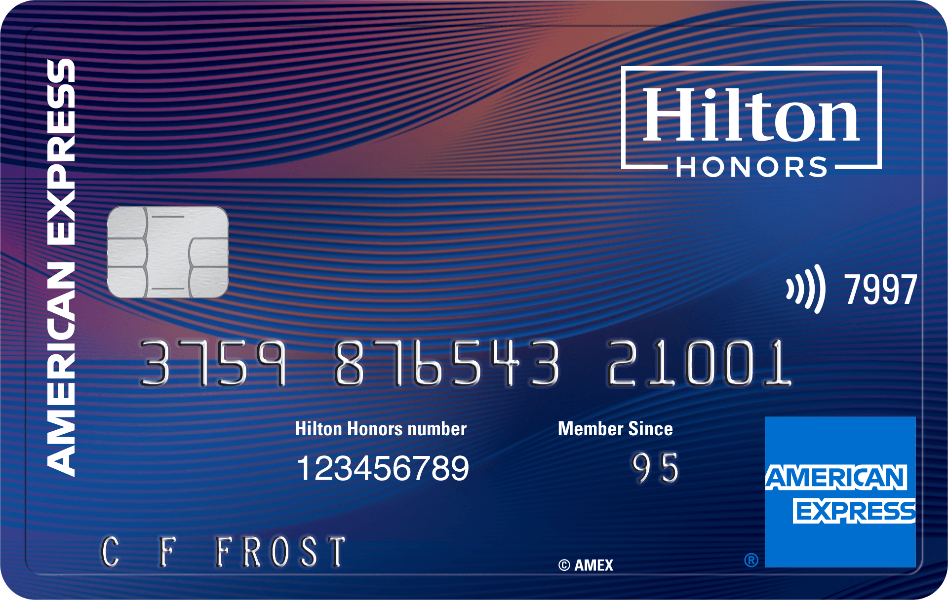 Hilton Honors Aspire Card, chip ingeschakeld, beschikt over contactloos tikken om te betalen
