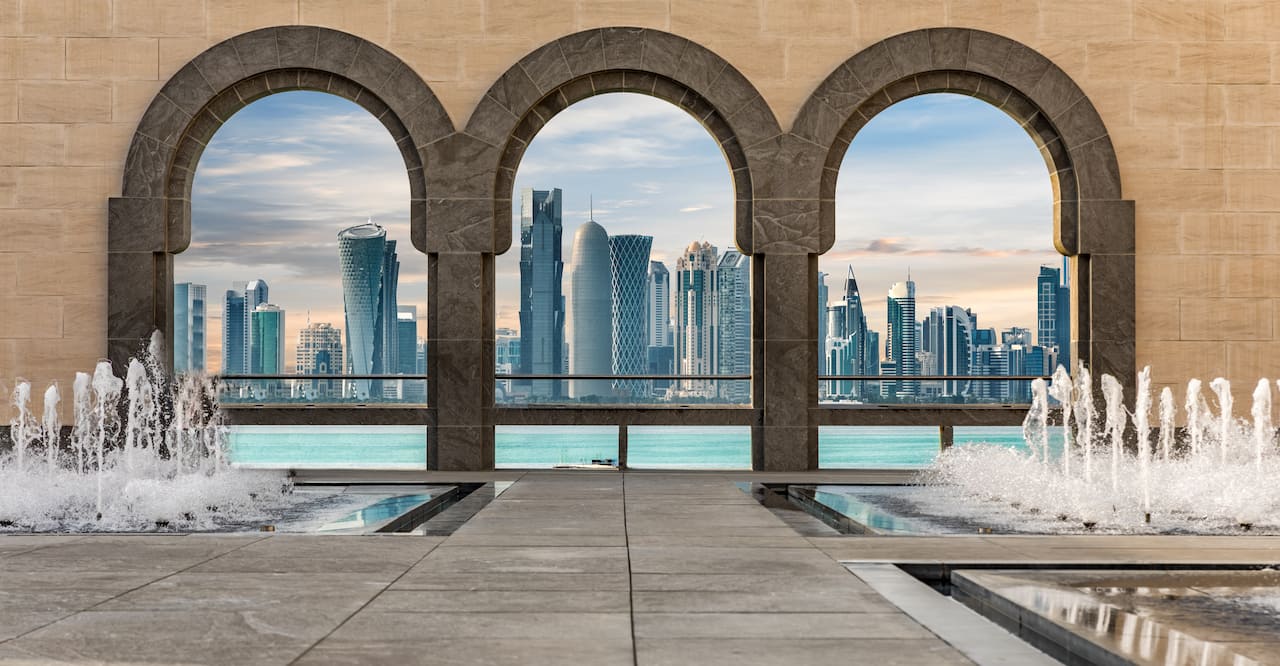 A view of the city Qatar.