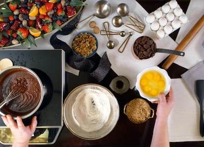 ingredients to make a brownie from the Palmer House, a Hilton Hotel 