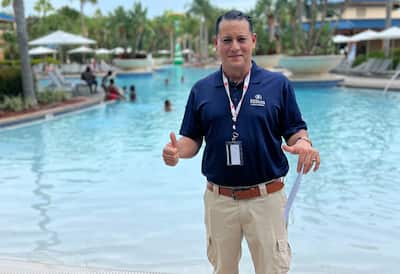Alvaro Lopez, a Public Area Attendant at the Hilton Orlando Convention Center in Orlando,