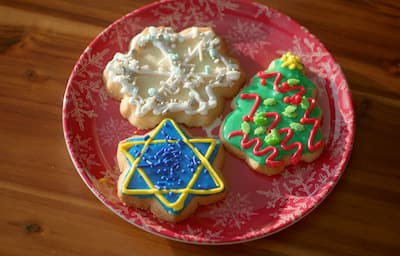 Holiday cookies on a plate