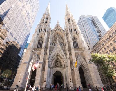 Saint Patrick Church on a sunny day in New York City, USA