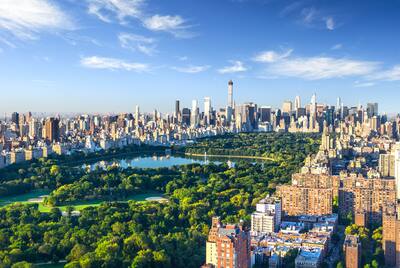 Aerial view of Manhattan and Central Park in New York
