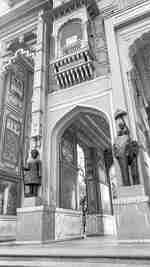 Pemandangan Gerbang Merah Muda di Jaipur, India