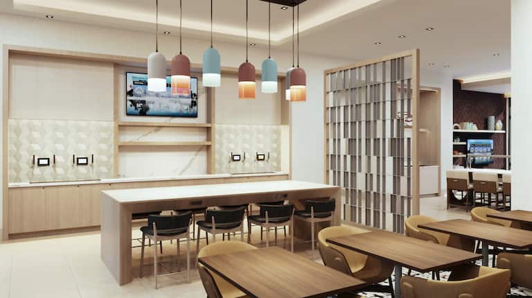 Esempio di sala da pranzo con birra alla spina