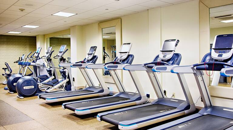 Fitness Center with Treadmills and Cross-Trainers