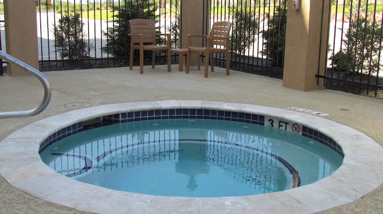 Hot Tub in Outdoor Pool Area