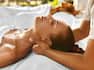 Woman getting a face and neck massage at Spa Twuriba