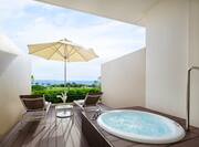 Terrace with Seating Area and Jetted Tub