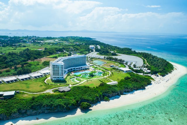 Hotel exterior arial view