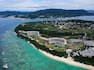 arial view of the Hilton Okinawa Sesoko Resort and beach