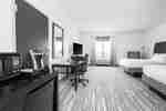 Wet Bar and Work Desk in Double Queen Room