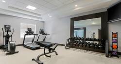 Fitness Center with running machines and weights