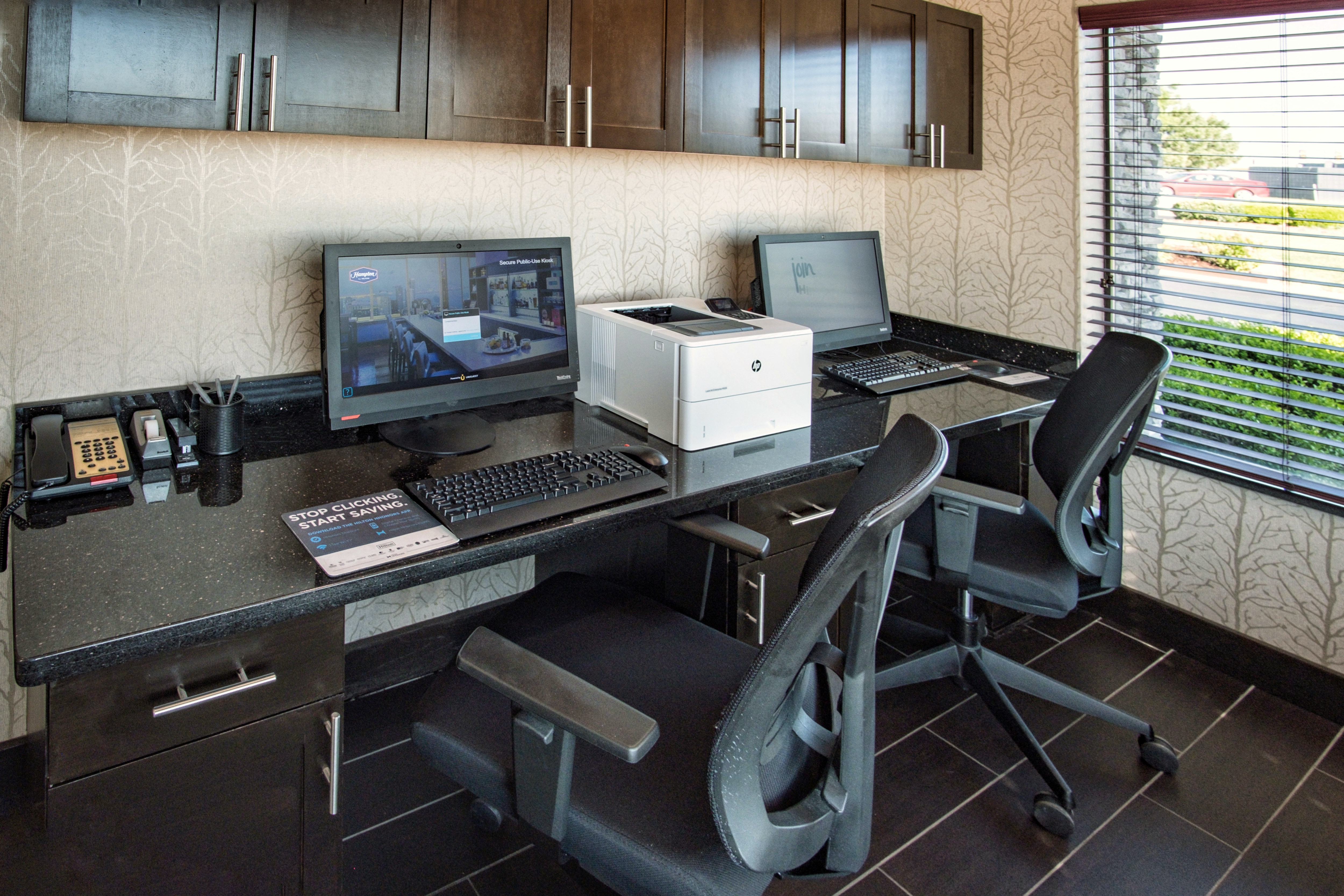 Business Center With Two Computer Stations