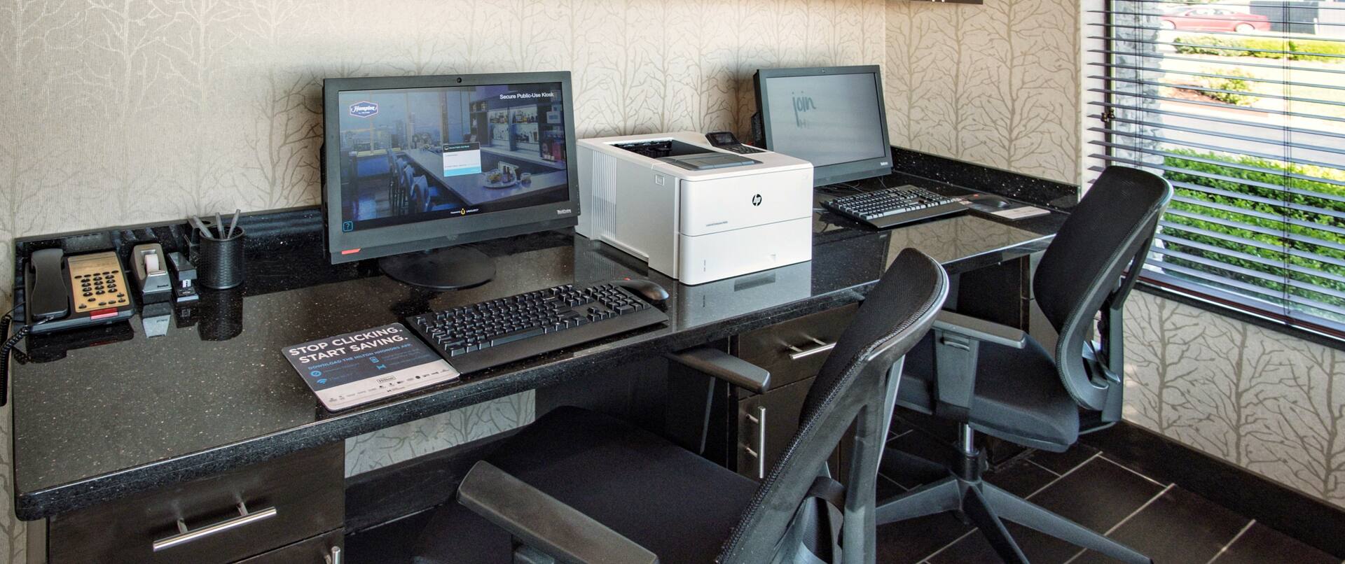 Business Center With Two Computer Stations