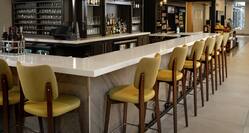 Bar area with barstools