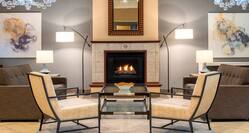 Fireplace and Seating Area in Lobby