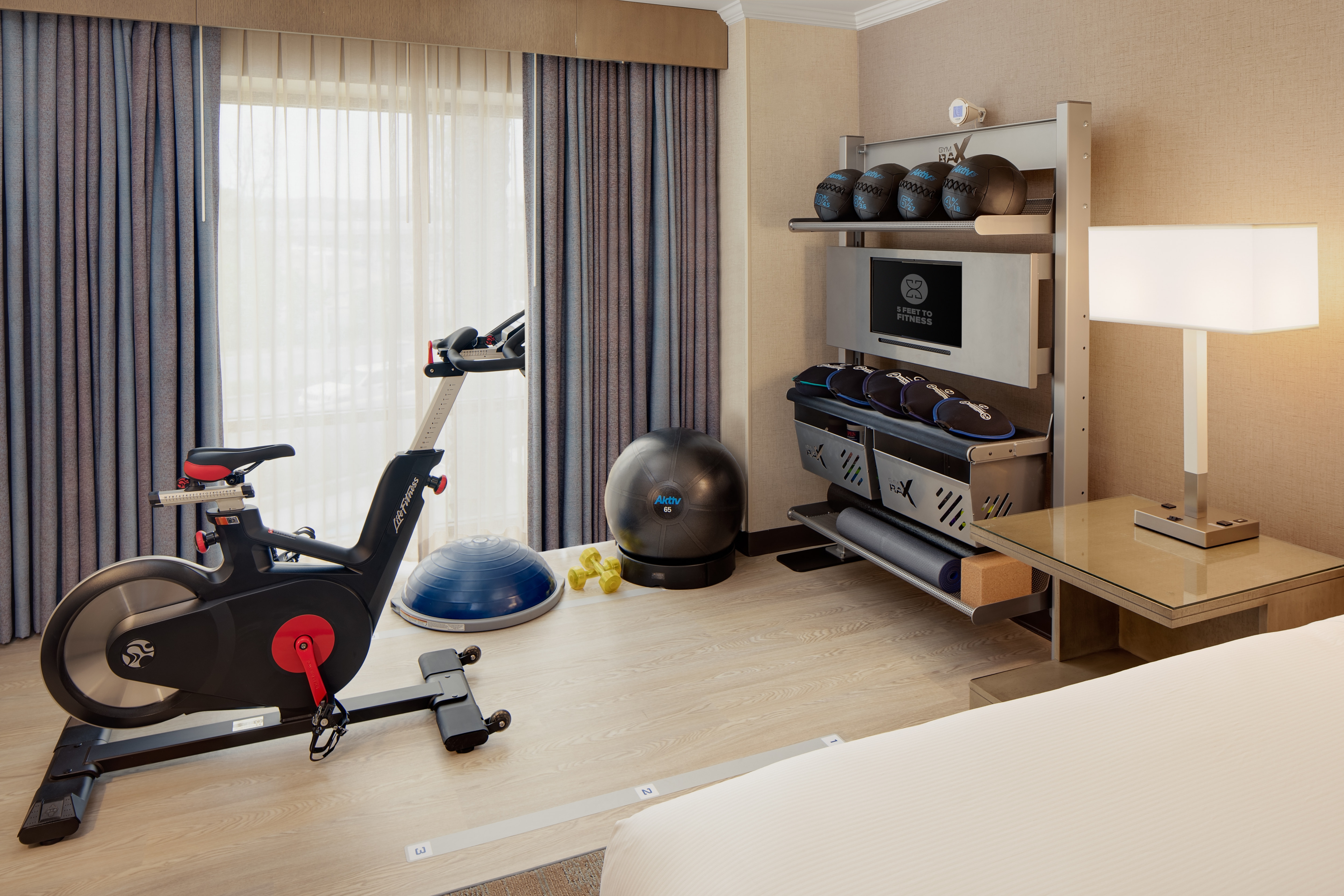 Exercise Equipment in Hotel Guest Room