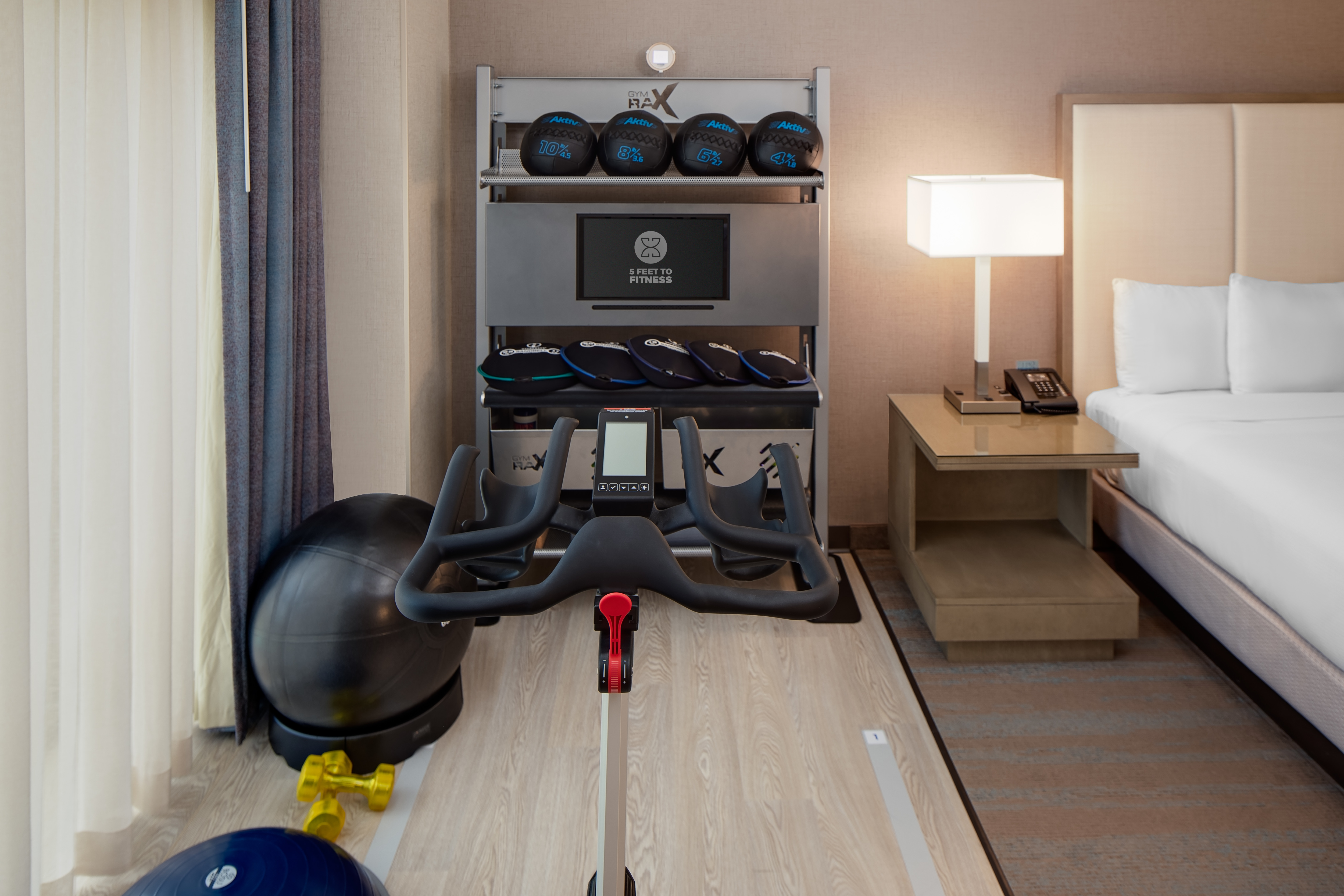 Fitness Equipment in Hotel Guest Room